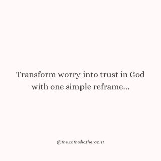 Anxiety is not just pointless suffering. It is an opportunity to grow in trust, to surrender to the Lord, and to witness God’s faithfulness. Use your words wisely and choose Jesus in the midst of anxiety. He can make all things new, including anxiety. 

You don’t have to suffer alone. You don’t have to carry the weight of anxiety by yourself. Give it to Jesus and know peace. Surrender to Him and proceed with great confidence. He is truly trustworthy. Thank you, Jesus!

Jesus, I trust in You 🙏

#anxiety #peace #reframe #trust #thecatholictherapist