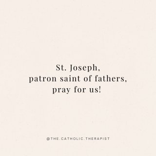 Thank you, Lord, for the gift of St. Joseph! His intercession is available to us today and everyday. We are so blessed!

Happy feast day of St. Joseph 🤎

#stjoseph #feastday #prayer #thecatholictherapist